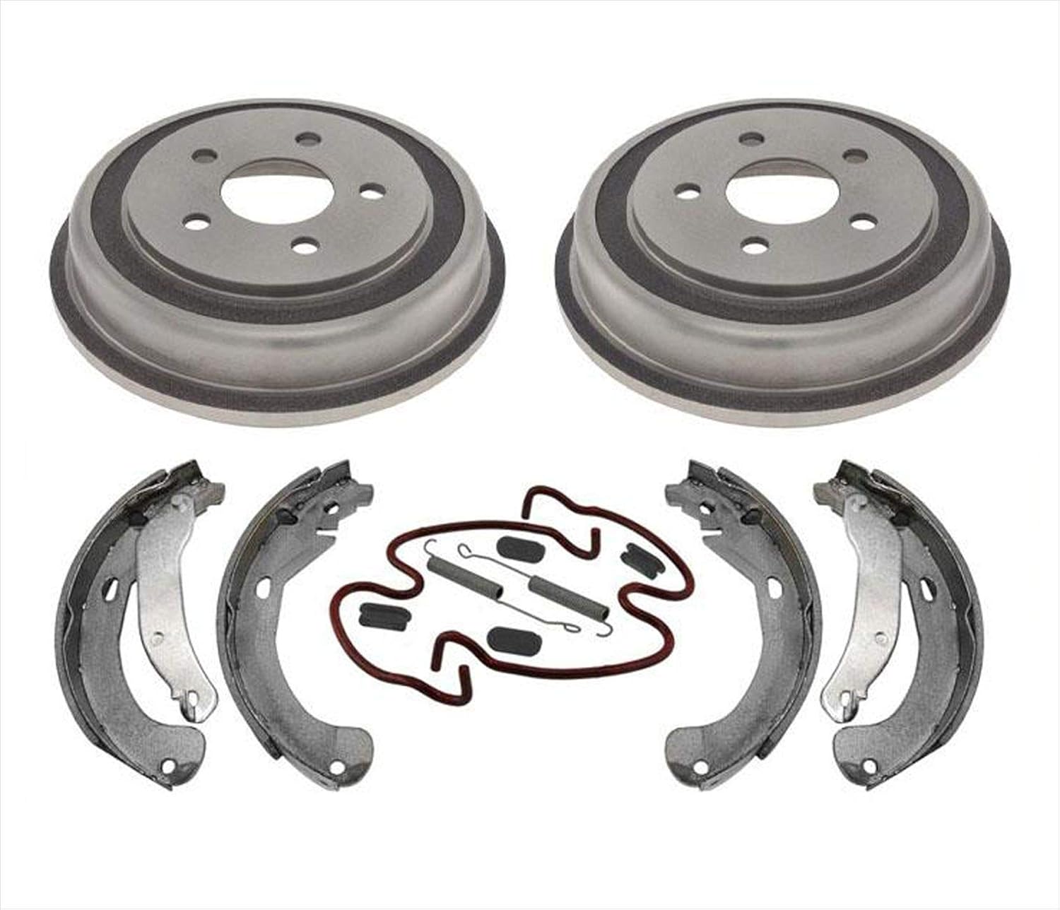 Replacement Parts For 2006 2007 2008 Chevrolet HHR (2) 5 Lug Only Rear Brake Drums & Shoes Springs 4pc Kt