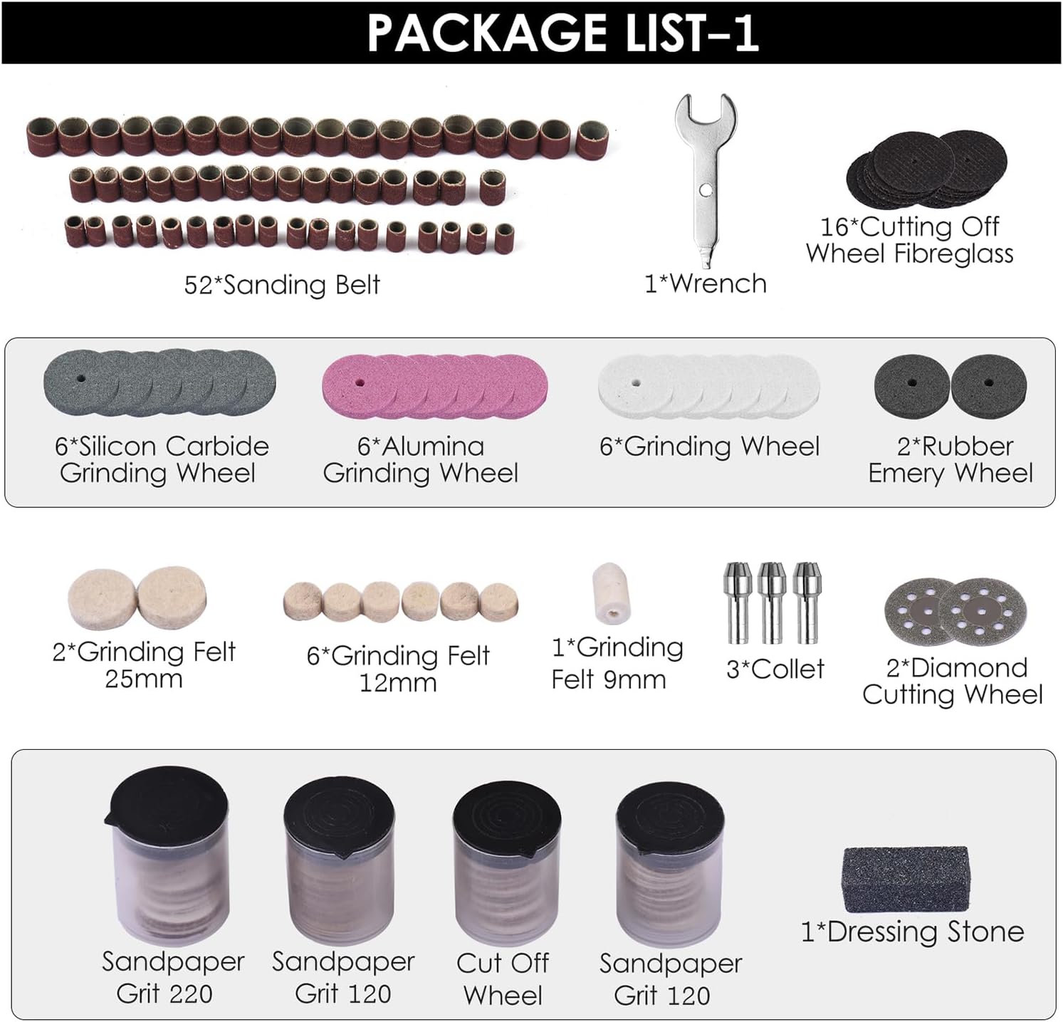 400PCS Multifunction Rotary Tool Accessories Kit Electric Grinder for Cutting Grinding Polishing Drilling Universal Fitment with Collets and Shanks