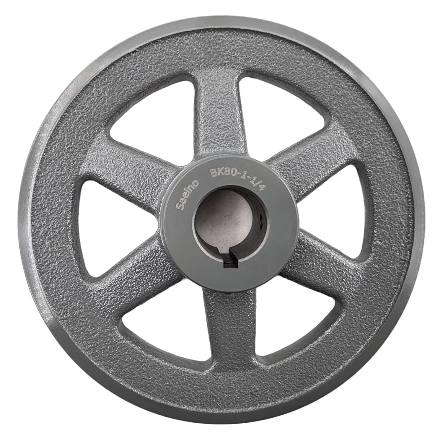 BK80-1-1/4 V Belt Pulley 1 1/4 inch Bore 7.75" OD,Electric Motor Pulley Cast Iron for A AX B BX 4L 5L V-Belts,BK80X1-1/4 Sheaves