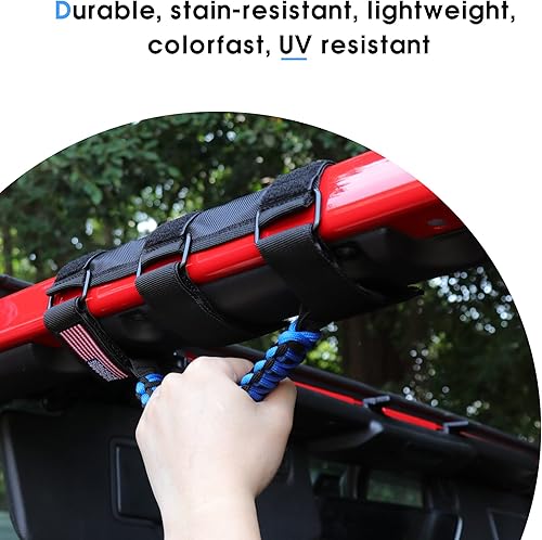 Miniatura 91 de Asas de agarre de barra de agarre con luz para Jeep Wrangler Accesorios TJ JK JL YJ Unlimited Rubicon Sahara 2 puertas 4 puertas Jeep Gladiator JT