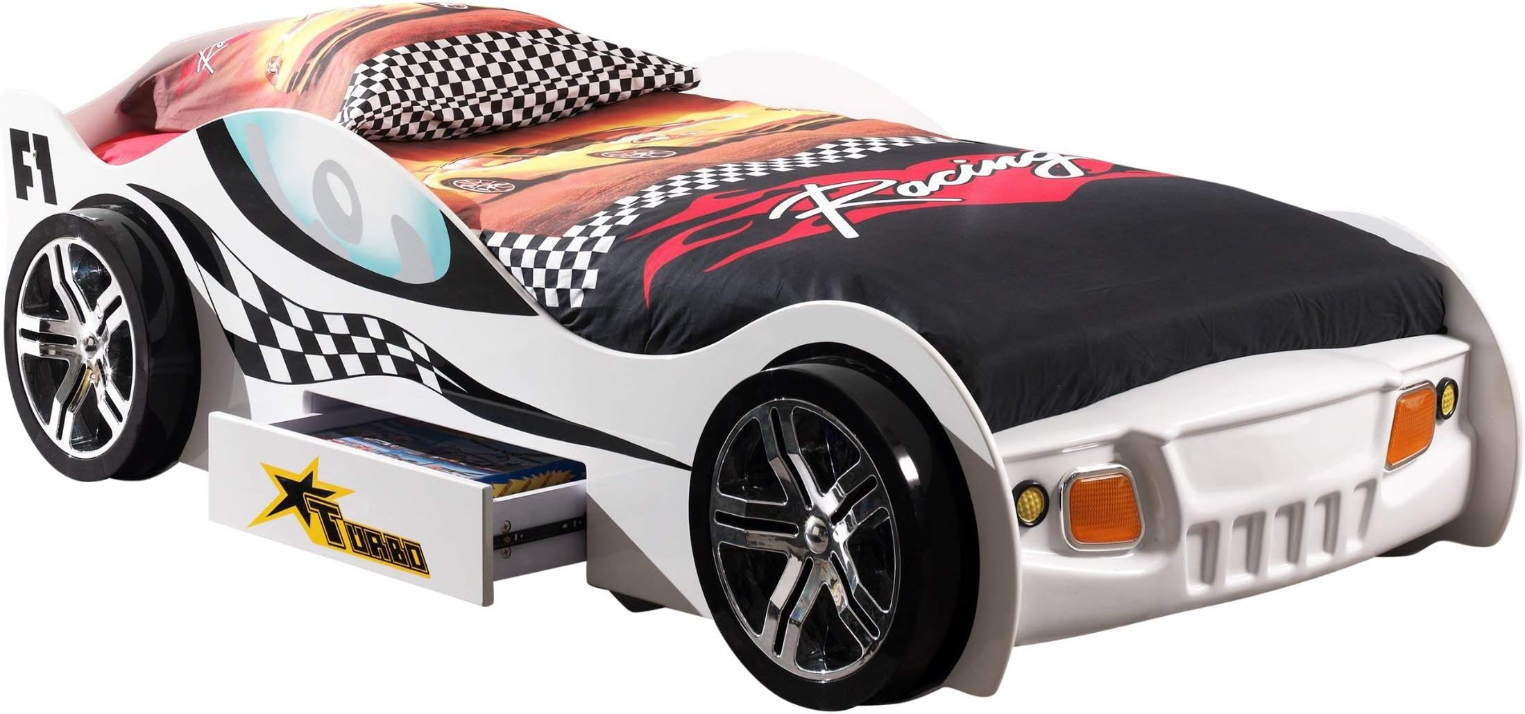 Vipack Turbo Racing Car White MDF