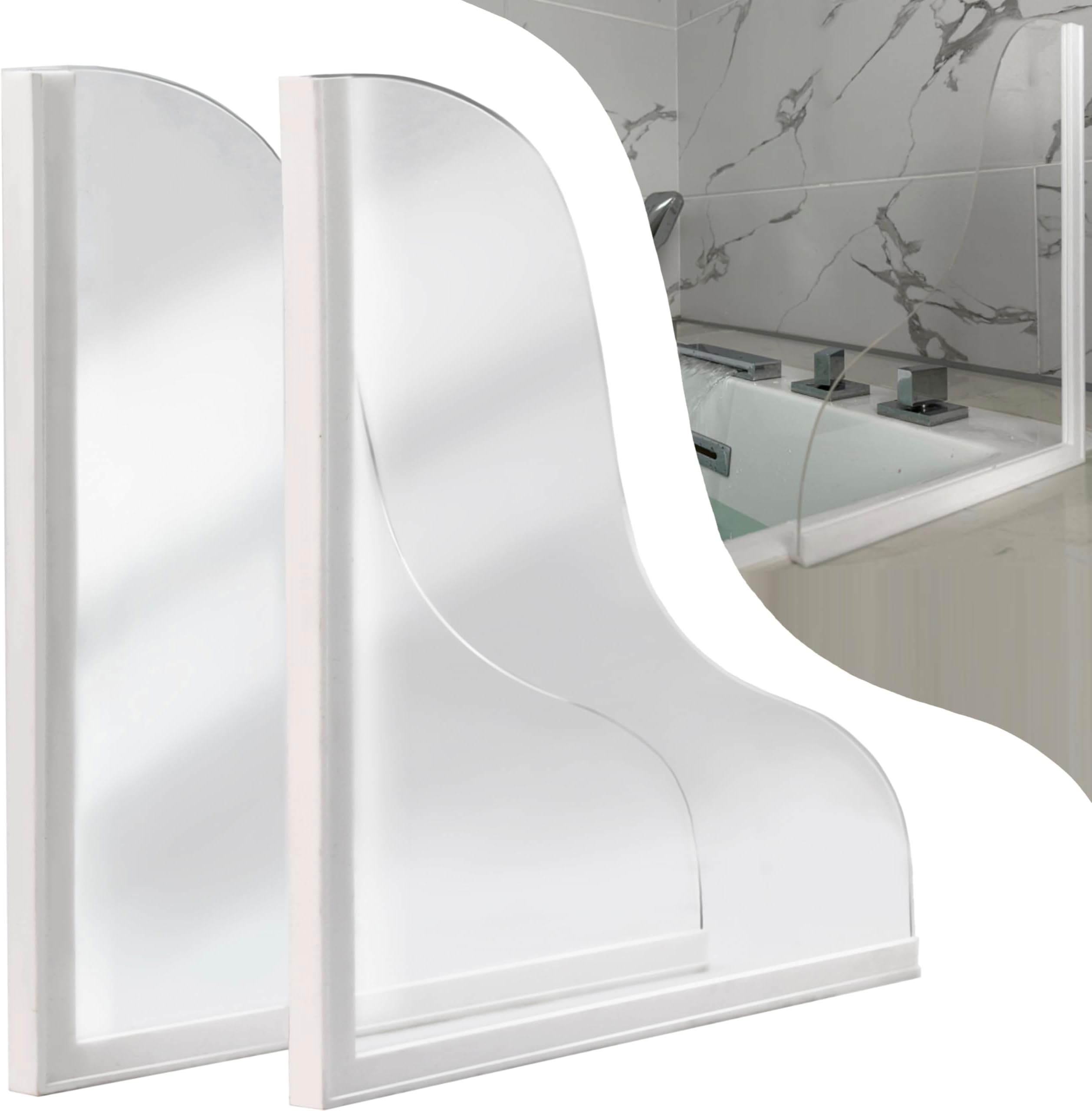 Gosmol XXL Clear Shower Splash Guard, Extra Large Silicone