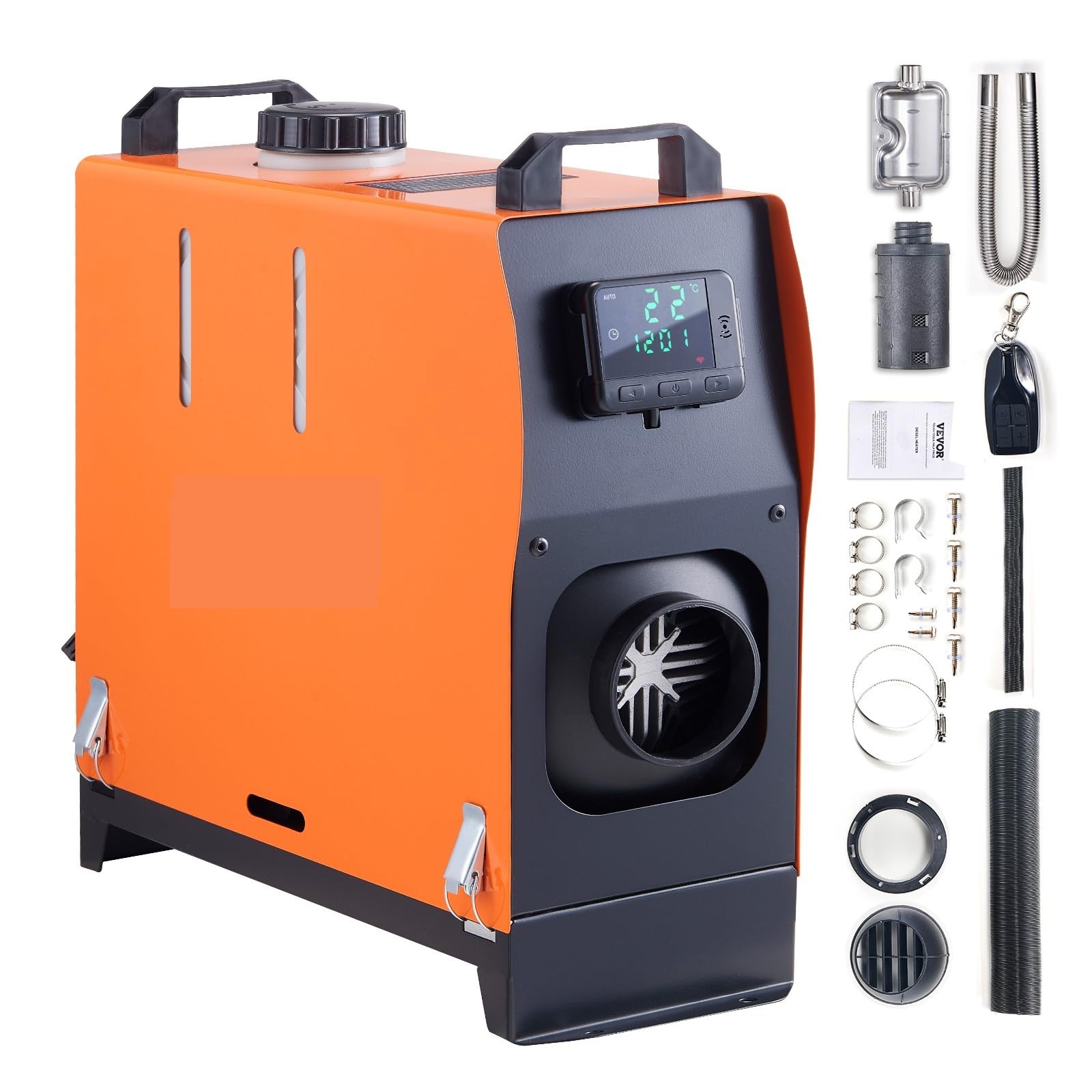 Diesel Heater Nagrzewnica powietrza Diesel 5/8 kW, 12 V, nagrzewnica samochodowa Diesel z tłumikiem LCD, do samochodów ciężarowych, łodzi, parkingowa Diesel nagrzewnica powietrza(8KW LCD)