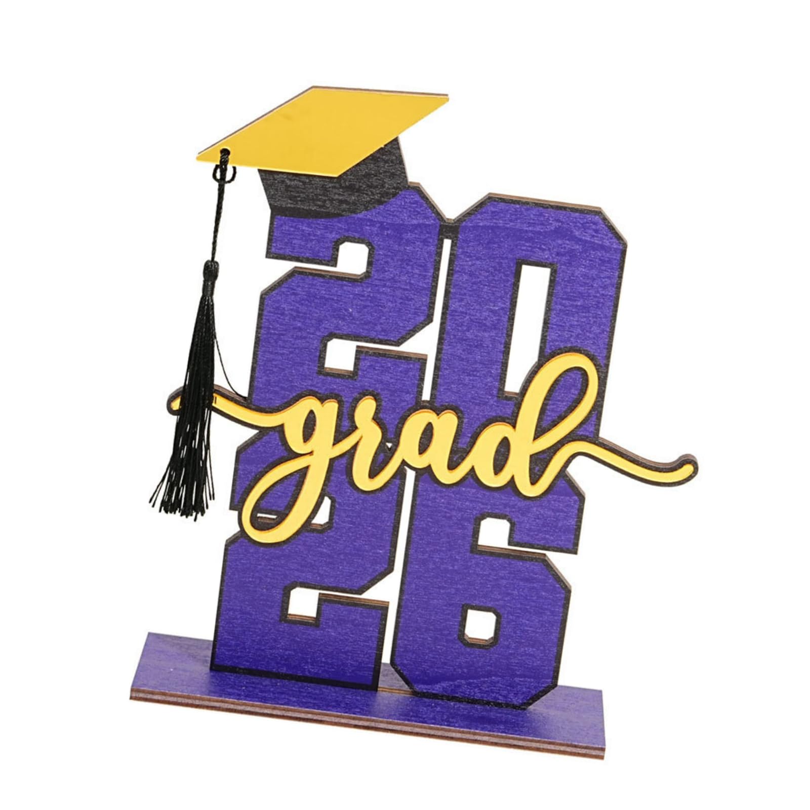 ordinarYone 2026 Graduation Decorations Class of 2026 Wooden Table Centerpieces Graduate Table Signs 5.9×7.9inches