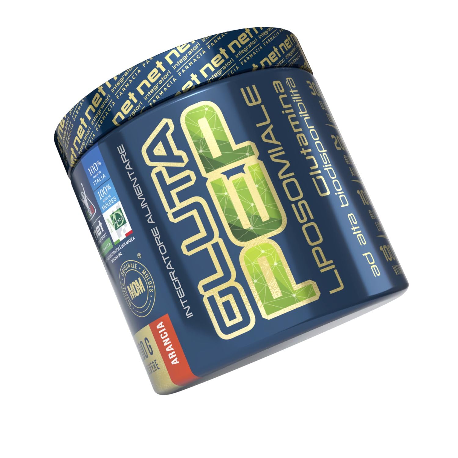 NET Integratori Farmacia GLUTA PEP Liposomiale - 200g Gusto Arancia - Integratore per Recupero Muscolare, Sistema Immunitario e Energia - Glutamina Peptidica Liposomiale ad Alta Biodisponibilità