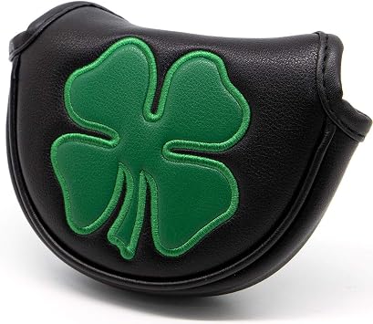 Putter Cover Half Mallet Putter Headcover Magnetic Mid Mallet Putter HeadcoverClub Protector, 3 Colors Available White, Green, Black
