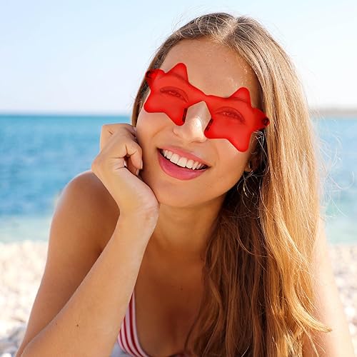 Miniatura 7 de REHALY 812 pares de lentes de sol en forma de estrella sin montura de Candy Star gafas de sol de pentagrama para mujeres y niños, ropa de calle