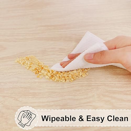 Miniatura 5 de misaya Mantel redondo ajustable con borde elástico, 100 % impermeable, de plástico, respaldo de franela de vinilo, para mesas redondas de 36 a 44