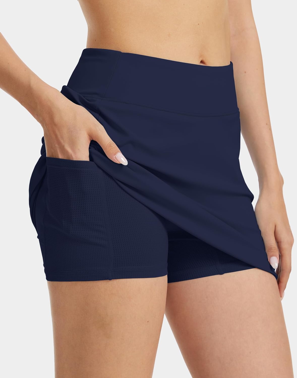 Skort for Women High Waisted Tennis Skirt with Built-in Shorts,Ruffle Athletic Golf Skort for Wommen with Pockets