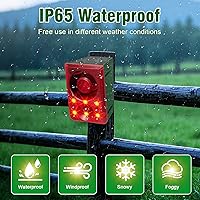 Vista 3 de ChunHee - Alarma solar con sensor de movimiento para exteriores con sonido de ladridos de perro y disparo, admite grabación y volumen ajustable