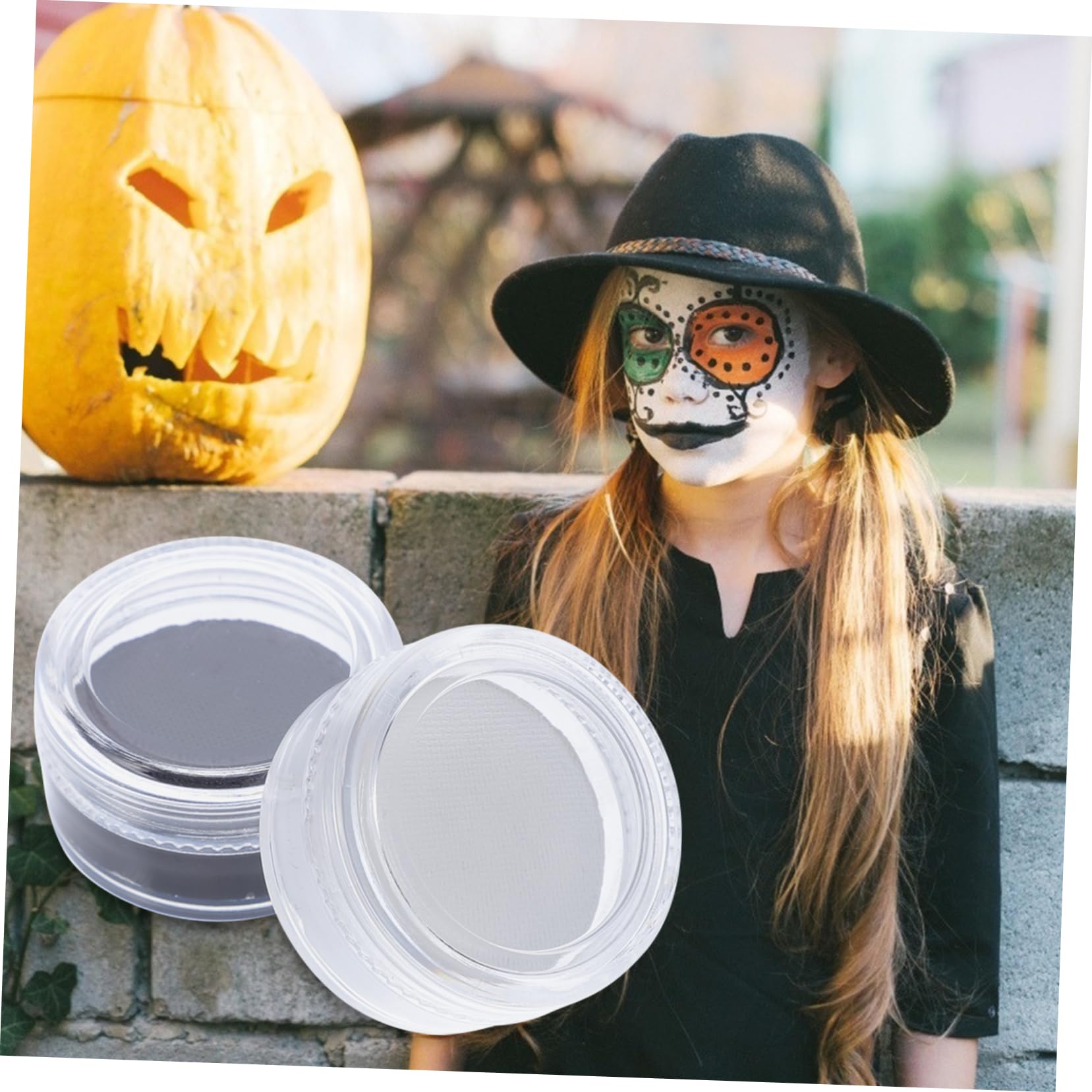 FOMIYES Kit De Maquillage Pour Halloween Lot De 4 Pièces Kit De Peinture Pour Le Visage Cire Cosmétique Facile À Appliquer Et À Laver Pour Garçons Filles Et Adultes 2 Pièces X 4