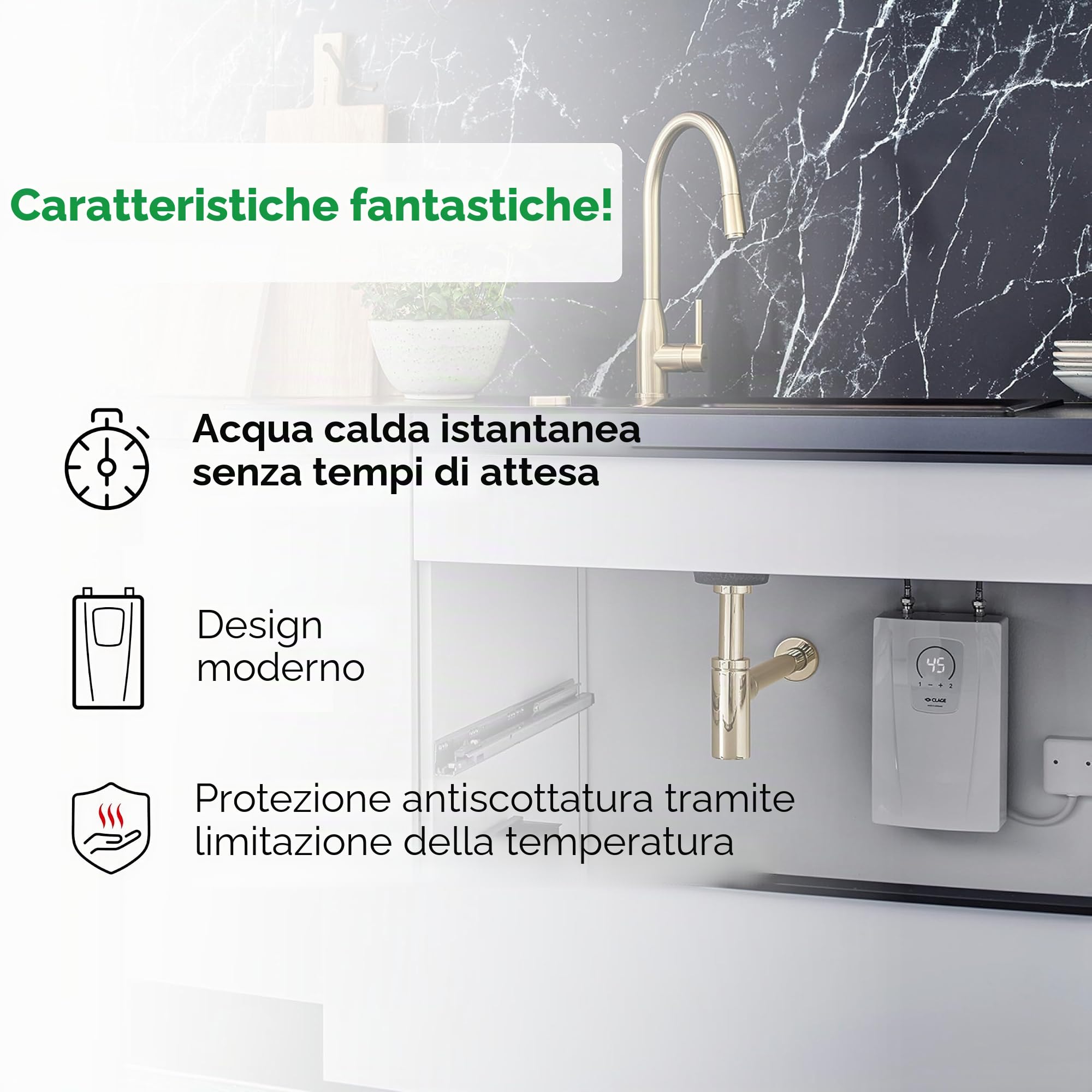 Scaldacqua istantaneo compatto CEX-U - Trifase