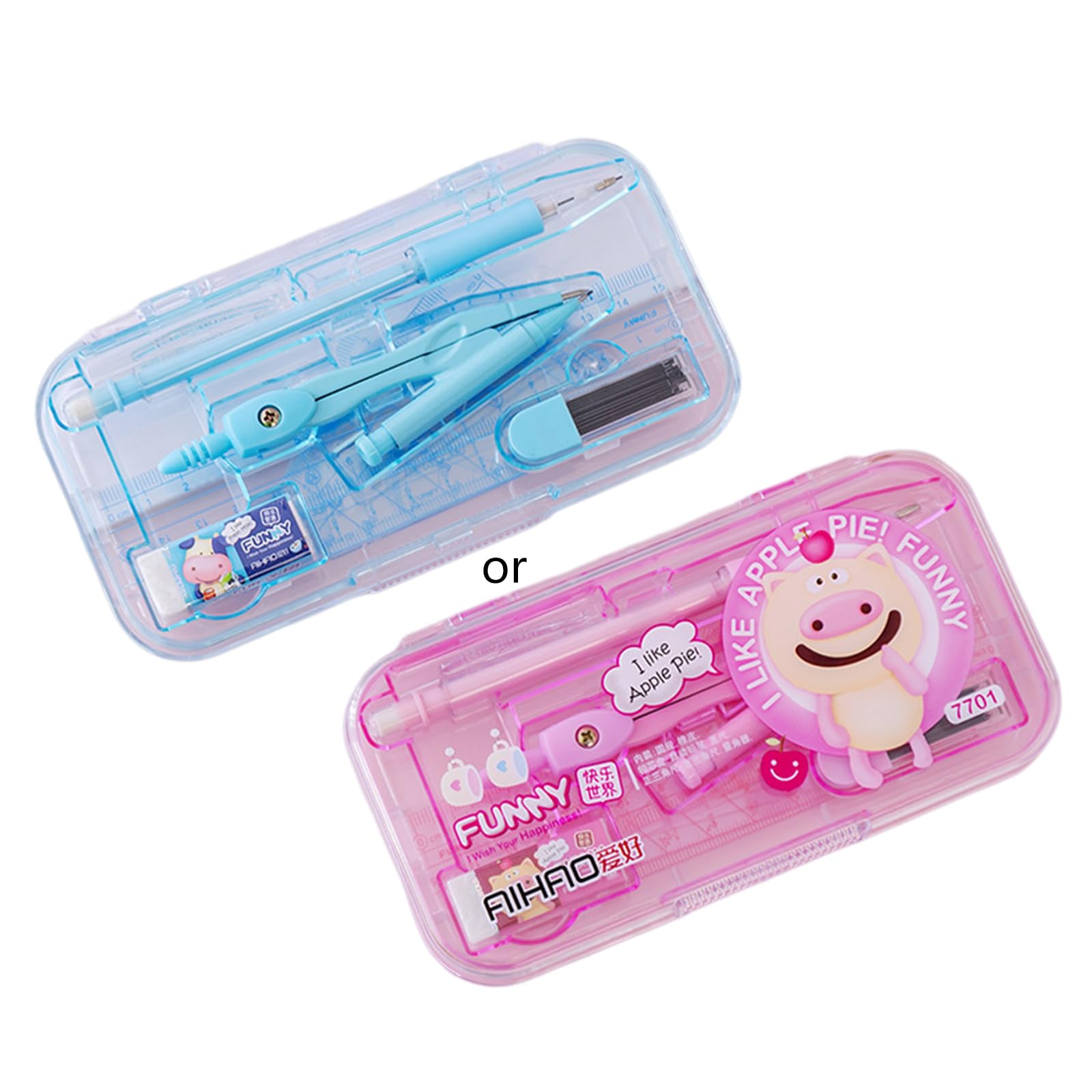 ZwaitL Math Geometry Tool Ruler Set Straight/Triangle-Ruler Protractor Pencil Pencil For Students School