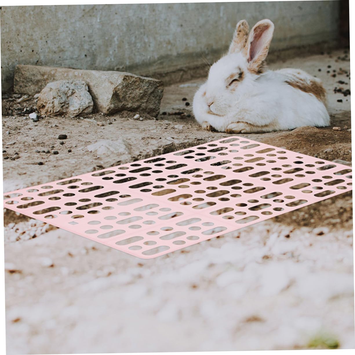 Hemobllo Tappetino di Plastica ABS per Gabbie di Coniglio e Roditori 6 Unitá, Protezione per Piedini e Fondo Versatile per Animali Domestici