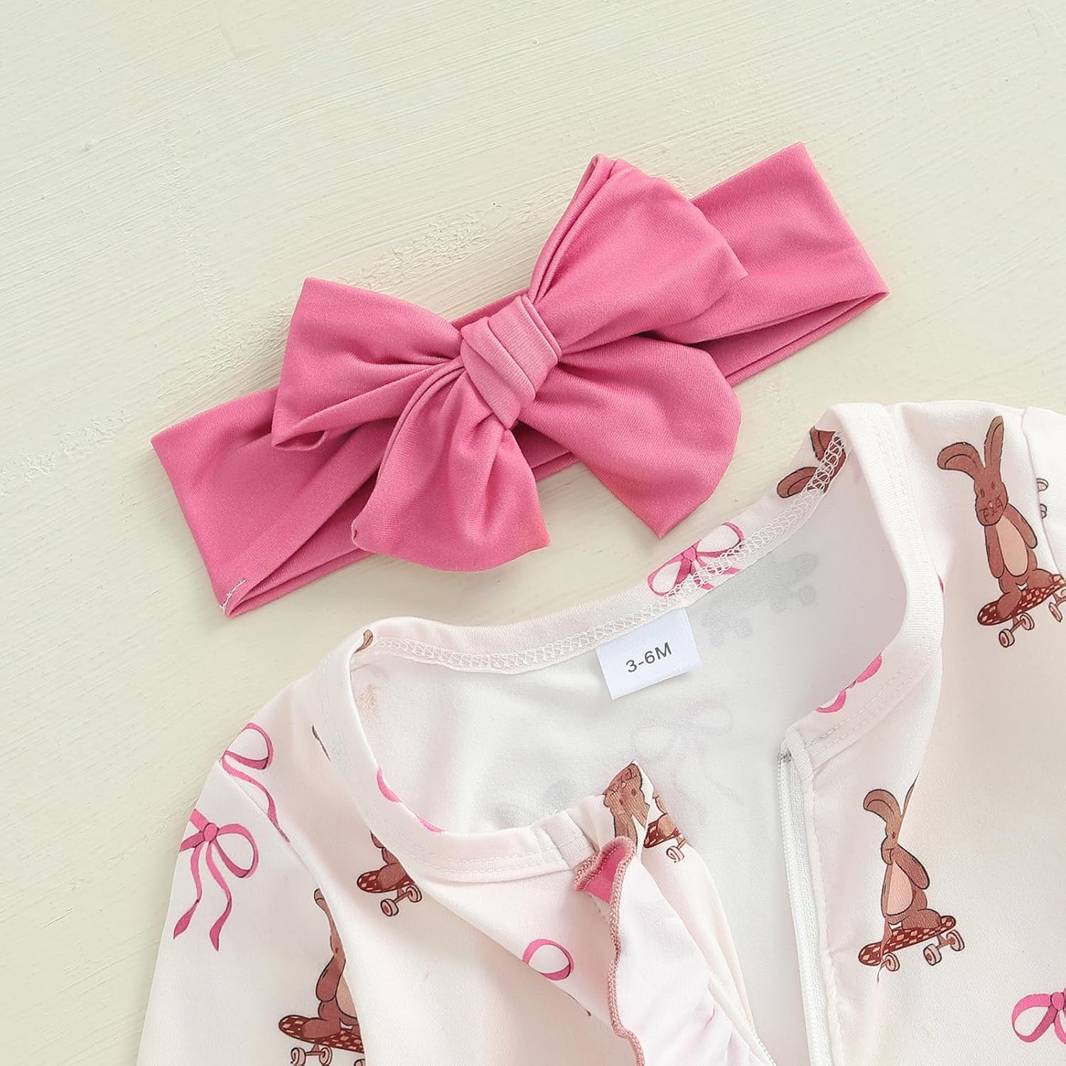 Kuriozud My First Halloween Outfit Baby Girl Ghost Romper Pumpkin Onesie Newborn Preemie Girl Pajamas Thanksgiving Clothes White Bunny 0-3 Months image 5 of 7 B0DSJ52YTD