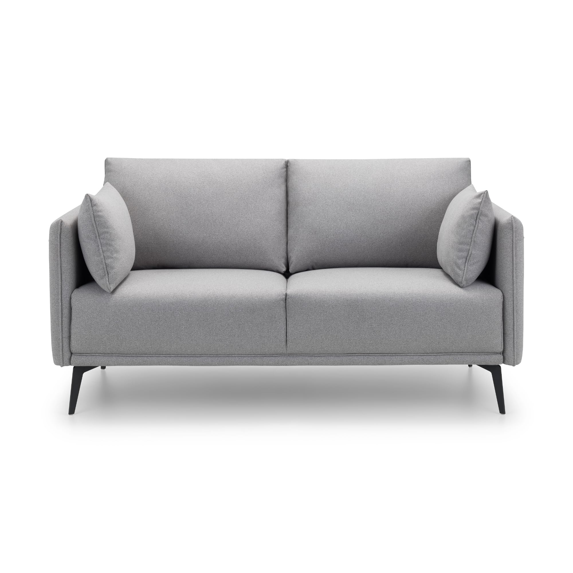Julian Bowen Rohe Sofa, 2 Seater Upholstered Couch, Grey - W170 x D97cm