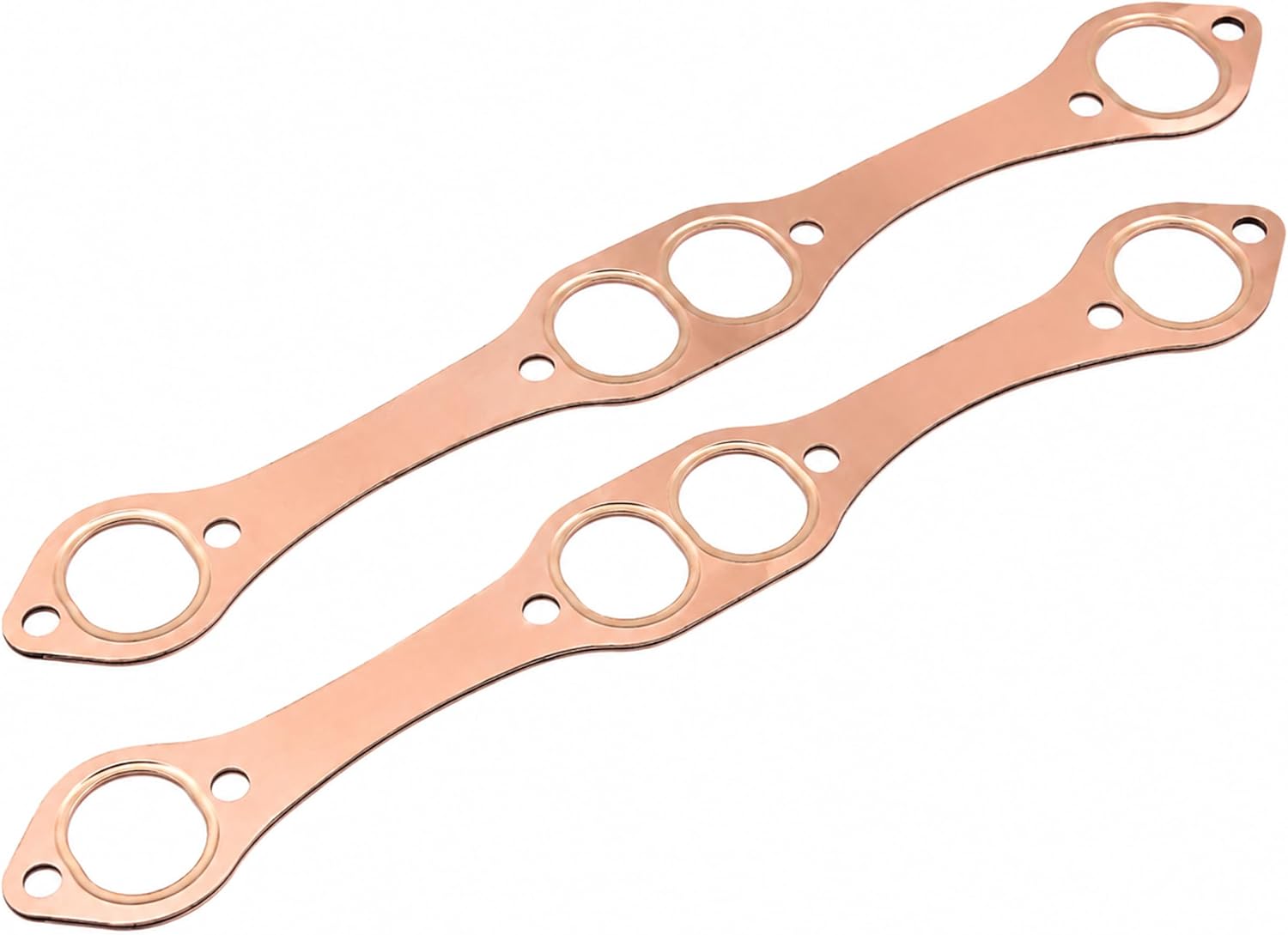 Exhaust Manifold Gasket Set - Car SBC Exhaust Gaskets Oval Port Copper Header Reusable Replacement for Chevy SB 327 305 350 383