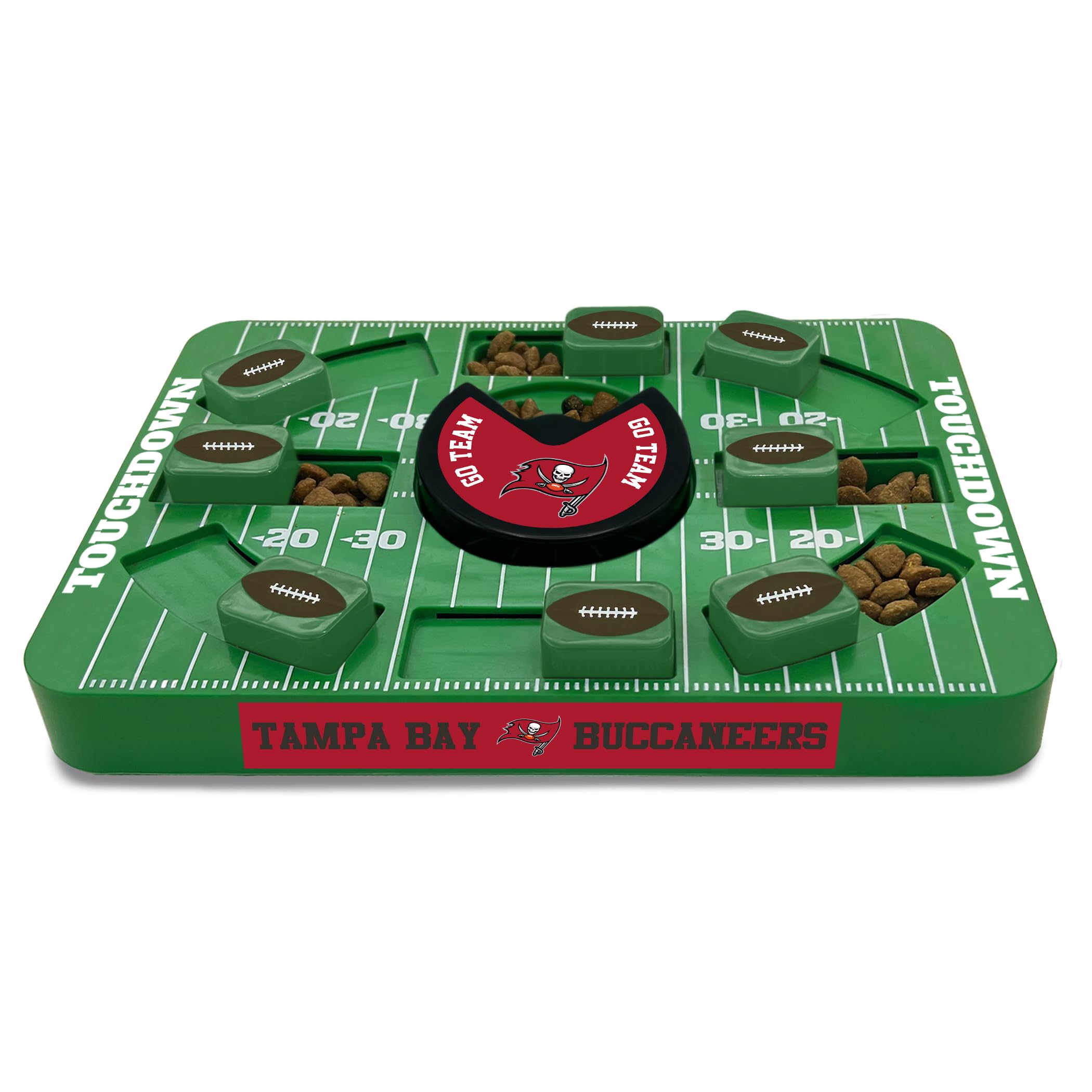 Pets First NFL Tampa Bay Buccaneers Large Puzzle Toy for Dogs, Slow Feeder Board for Pets, New Bigger Size, Interactive Doggie Treat Toy