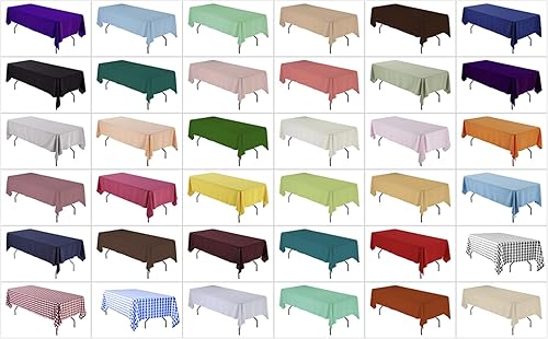 Miniatura 5 de AK-Trading - Mantel rectangular de poliéster de 60 x 126 pulgadas, fabricado en Estados Unidos, color azul rey