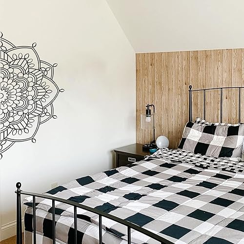 Miniatura 7 de Calcomanía de pared con diseño de mandala para dormitorio, decoración de pared, vinilo extraíble, para meditación, yoga, estudio, sala de arte,