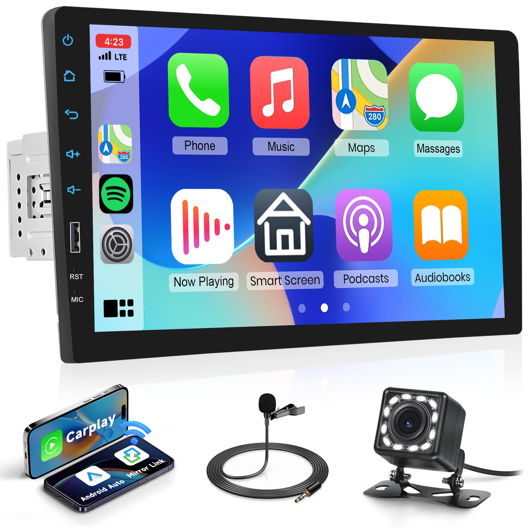 Single Din Car Stereo with 9