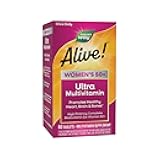 Nature’s Way Alive! Vitamins for Women 50 Plus, Complete Multivitamin, High Potency Formula, with Methylated B12, Gluten-Free, 60 Tablets