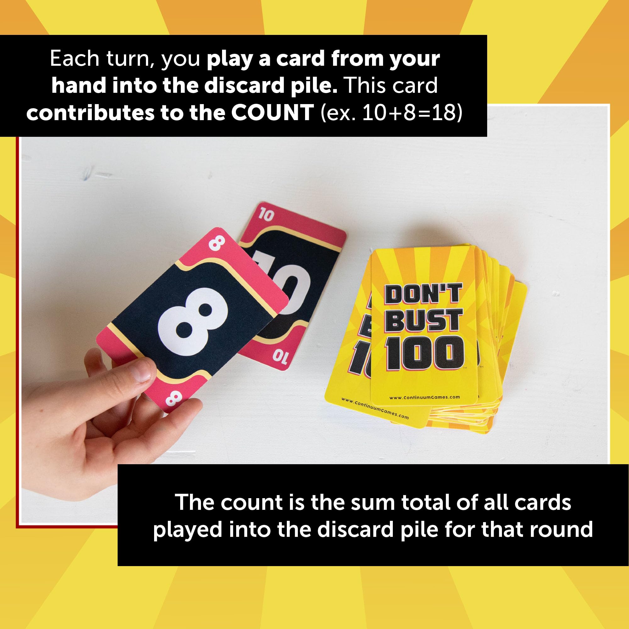 Continuum Games Don't Bust 100 Family Board Game for 3-6 Players Ages 6 and Up - Image 4