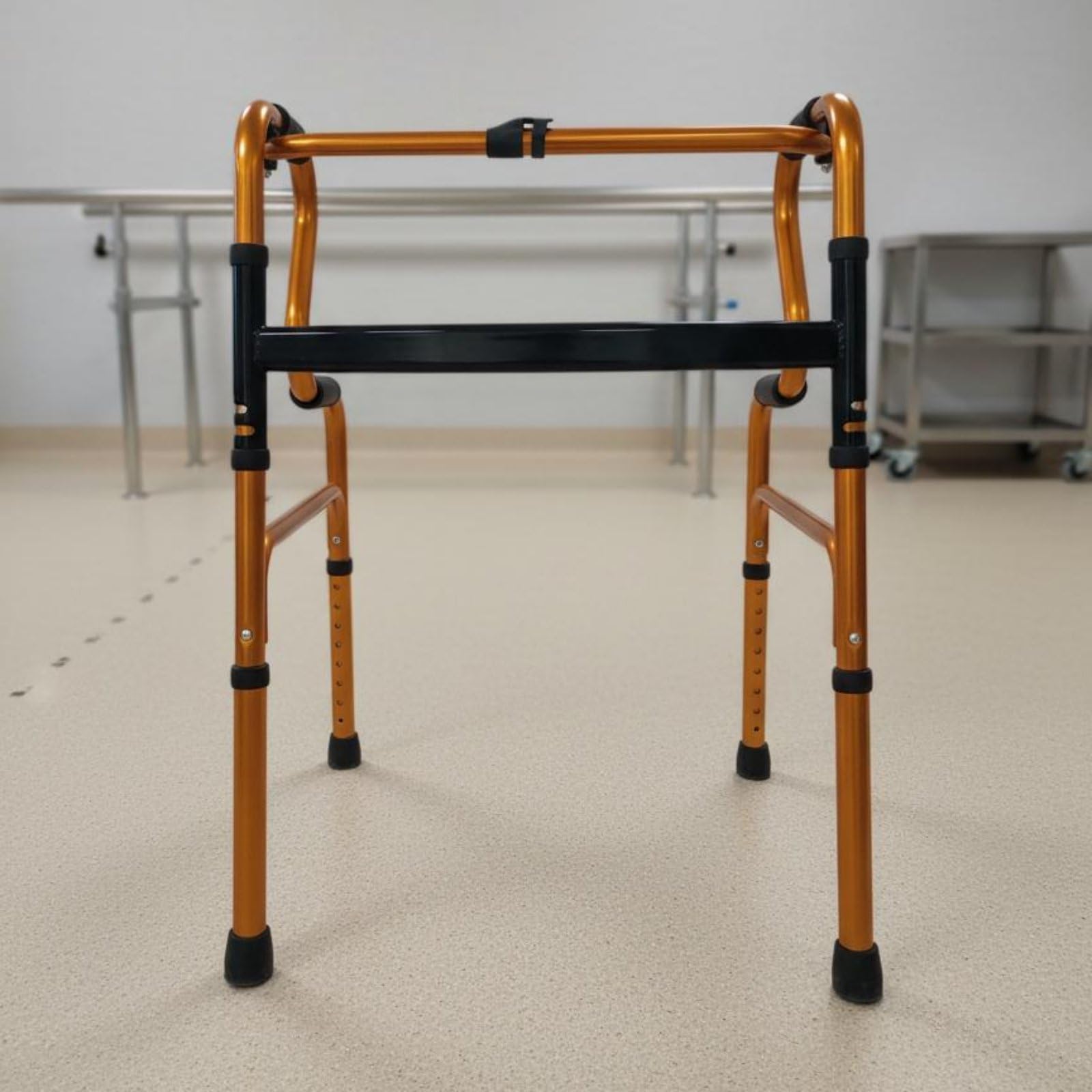 Ajustable Barra de Asistencia Marco de Caminata Bastón de Rehabilitación de Aluminio Altura Regulable Plegable para Estabilidad al Caminar Cuidado en, Amarillo