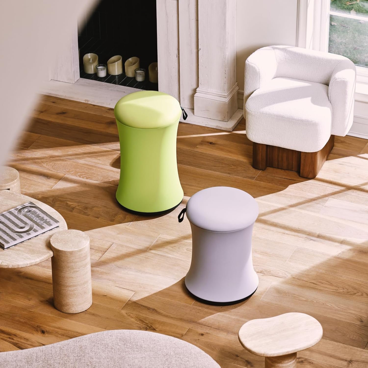 TopJob Boba Chair Stylish Active Wobble Stool, ADHD Chair, Improves Posture and Focus, Ergonomic with Height Adjustable Stool for Adults Children for Home Office, Study Room (Bright Orange) - Image 6