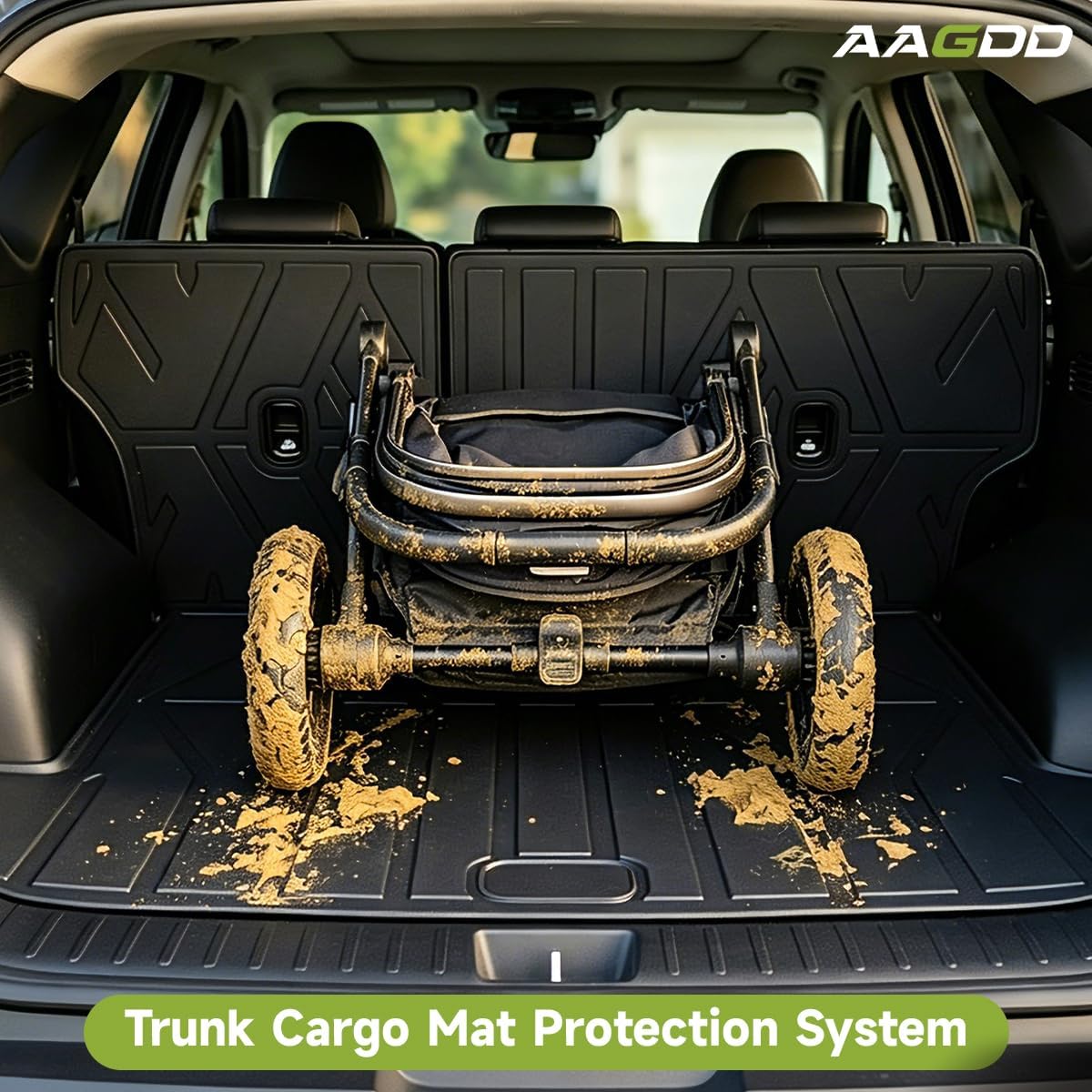 Cargo Trunk Mat with Backrest Mats for Hyundai Tucson 2022-2026 (Not Fit Hybrid/PHEV),All Weather Protection TPE Heavy Duty Cargo Liner Tucson Accessories image 4