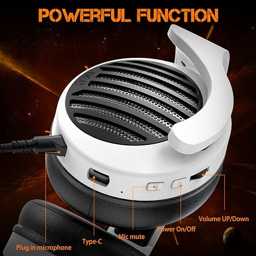 Miniatura 6 de OCG Auriculares inalámbricos para juegos, auriculares Bluetooth con micrófono, conexión USB de 2.4 GHz para PC, PS5, smartphone, MacBook, portátil,