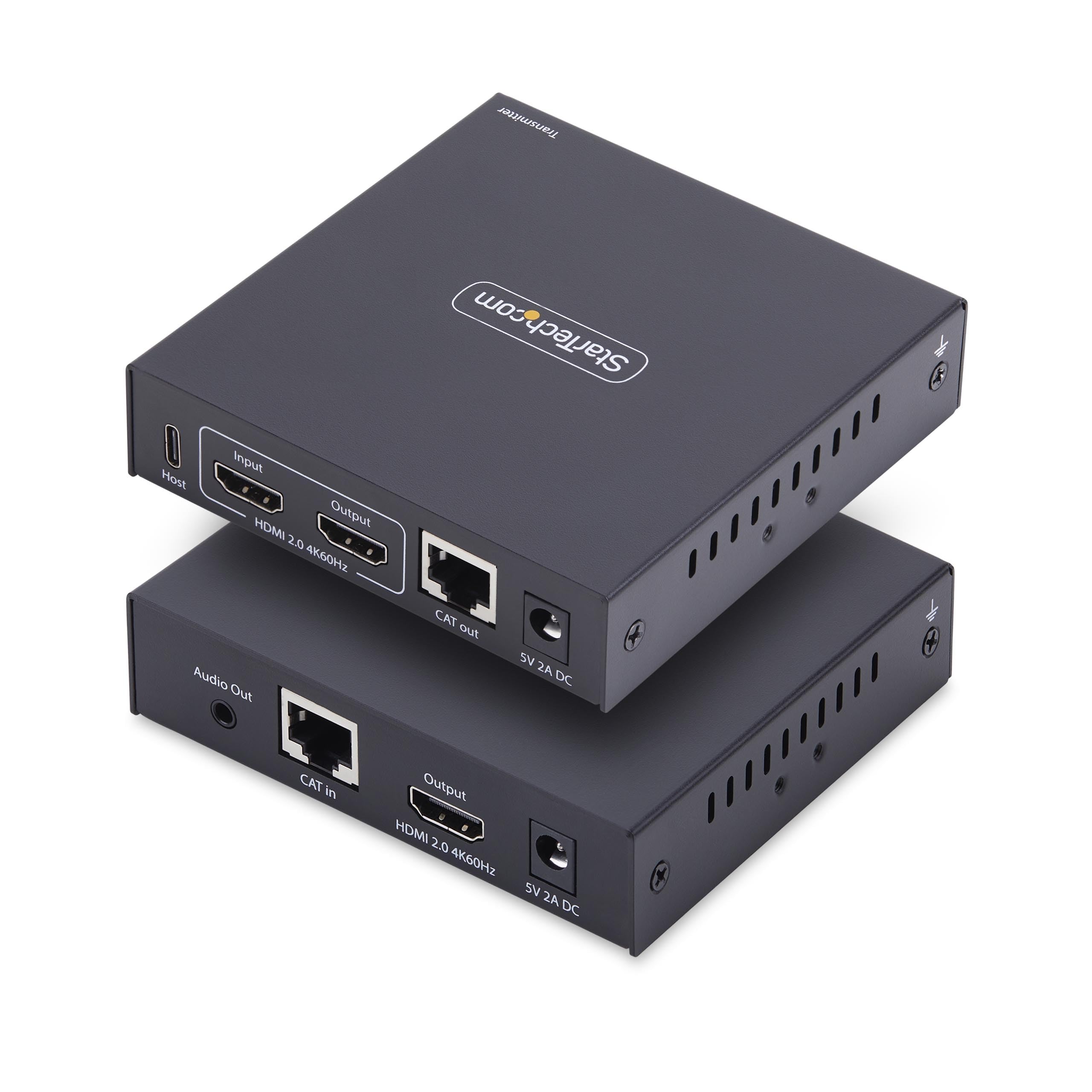 StarTech.com HDMI KVM Extender Over IP Network, 4K 60Hz, Driverless, HDMI and USB Over Ethernet/CAT6 (up to 330ft/100m), AVoIP, Tx/Rx Kit