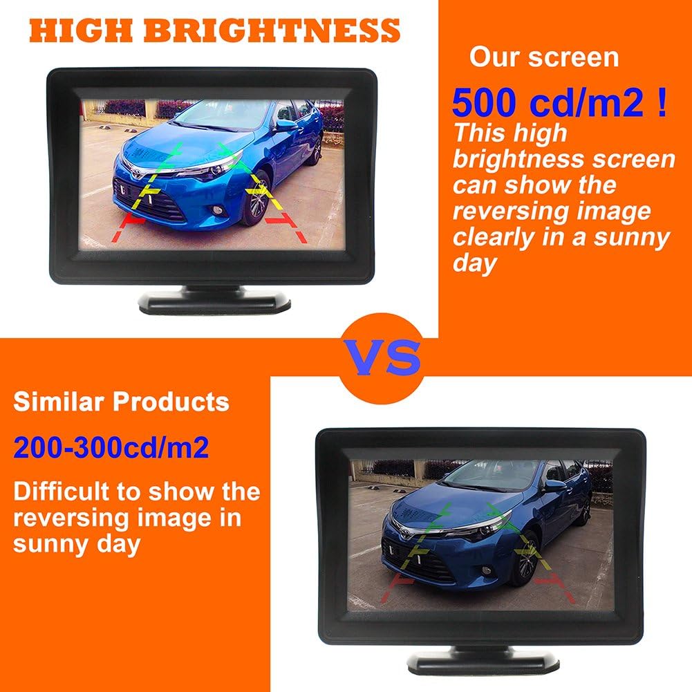 Black Friday - 50% OFF Backup Camera and Monitor Kit for Car/MPV/Pickup/Truck/SUV,Universal Wired Waterproof Rear-View 2-Installation Car Rear Backup Camera + 4.3 LCD Rear View Monitor Hottest Sale Backup Camera and Monitor Kit for Car/MPV/Pickup/Truck/SUV,Universal Wired Waterproof Rear-View 2-Installation Car Rear Backup Camera + 4.3 LCD Rear View Monitor