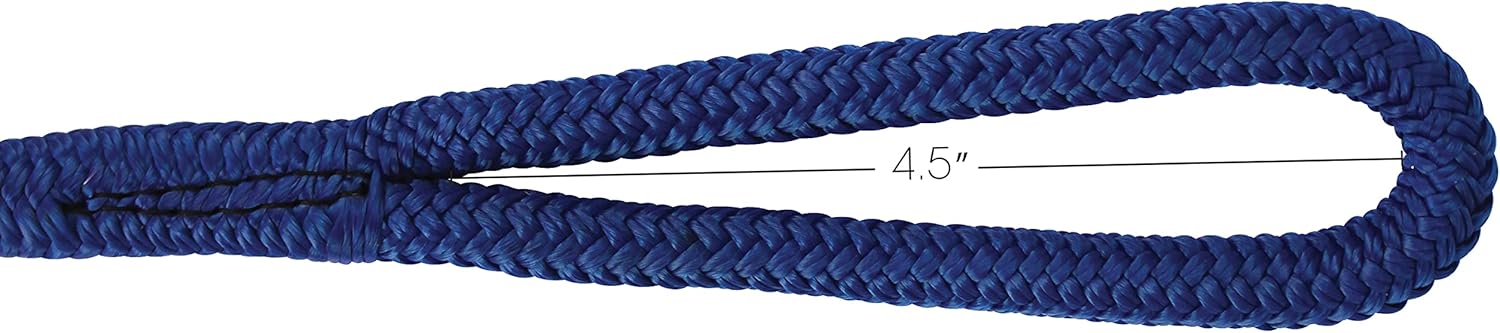Extreme Max 3006.2171 BoatTector Premium Double Braid Nylon Fender Line Value 2-Pack - 3/8" x 6', Royal Blue - Image 3
