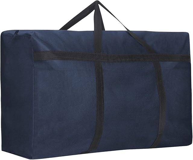 WENYA Extra Large Storage Bag, Waterproof Heavy Duty 1680D Oxford Storage Bag with Zips and Carry Handle for Duvets, Bedding, Clothes and Moving (150Lx1)