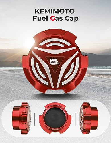 Miniatura 6 de KEMIMOTO Tapa de gasolina de aluminio compatible con Polaris Slingshot SL LE R S SLR Grand Touring 2015-2023, tapa de aceite tapa de combustible