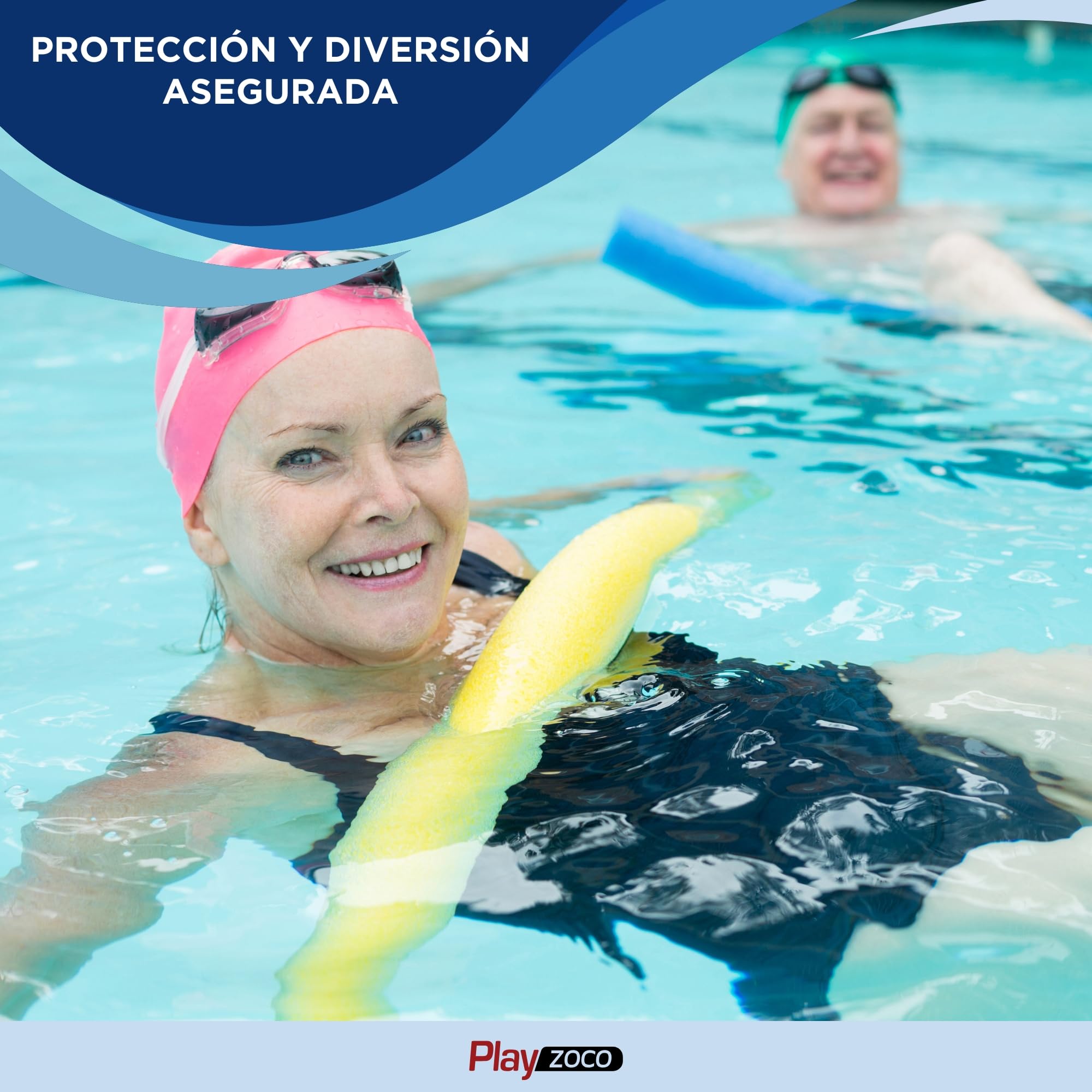 Churro de Piscina, Churro natación, Fideos para el Agua, Fideo Espuma para Nadar, Flexible Apto para niños y Adultos, Flotadores para Piscina, 6 cm diámetro x 150 cm Largo