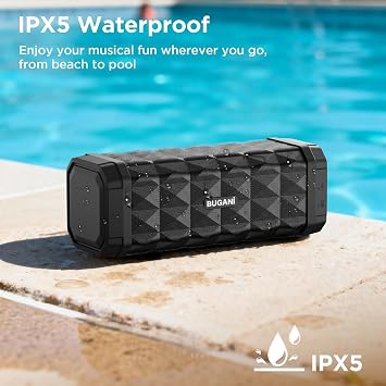 BUGANI Portable Bluetooth Speaker, Wireless Speaker with 24H Playtime