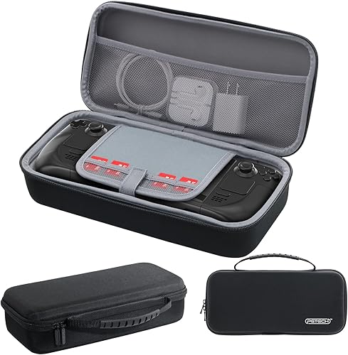 Stream Deck - Funda de transporte para baraja de vapor funda protectora rígida portátil de viaje con bolsillos para accesorios y fundas de juego en