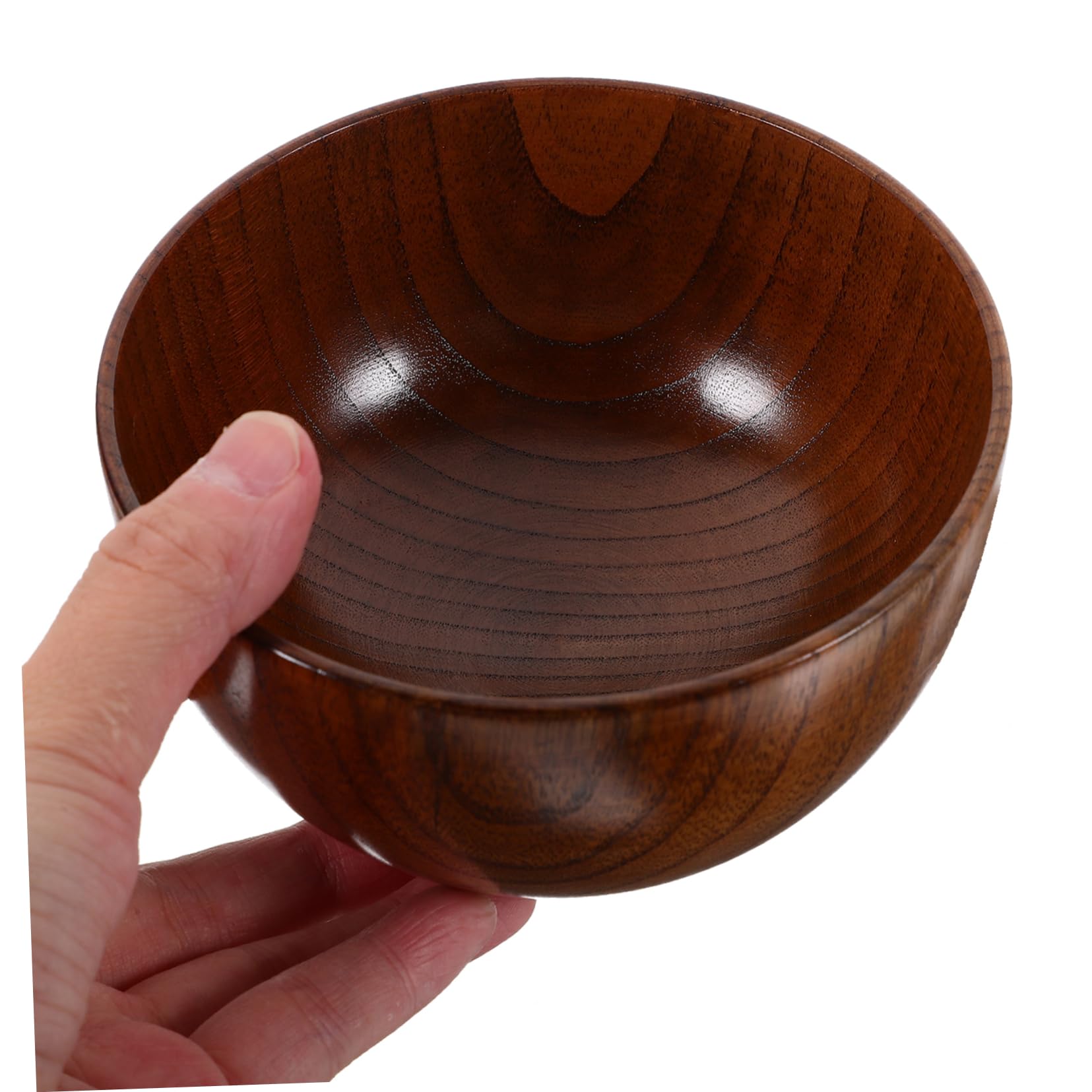PRETYZOOM 4piezas Tazón De Madera Japonés Antideslizante Para y Ensaladas Bowl De Madera Natural Para Alimentos Para Restaurantes y Doméstico