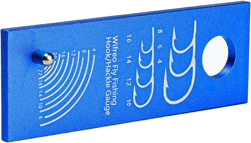 Aluminum Fly Hackle Gauge Hook Size Tool 6.9cm