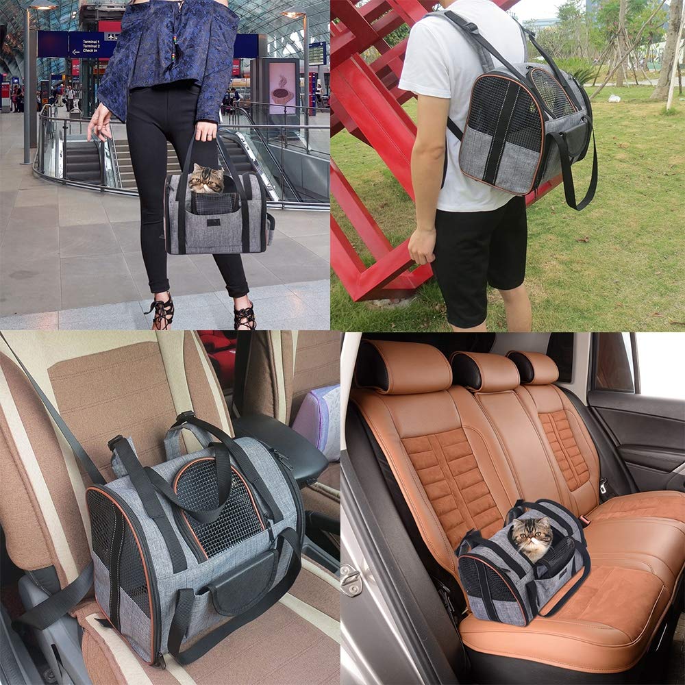 Mochila de Transporte para el pequeño Perro del Gato, Bolso Plegable Lavable Plegable para el avión de Viaje Tren Tren Avión homologado