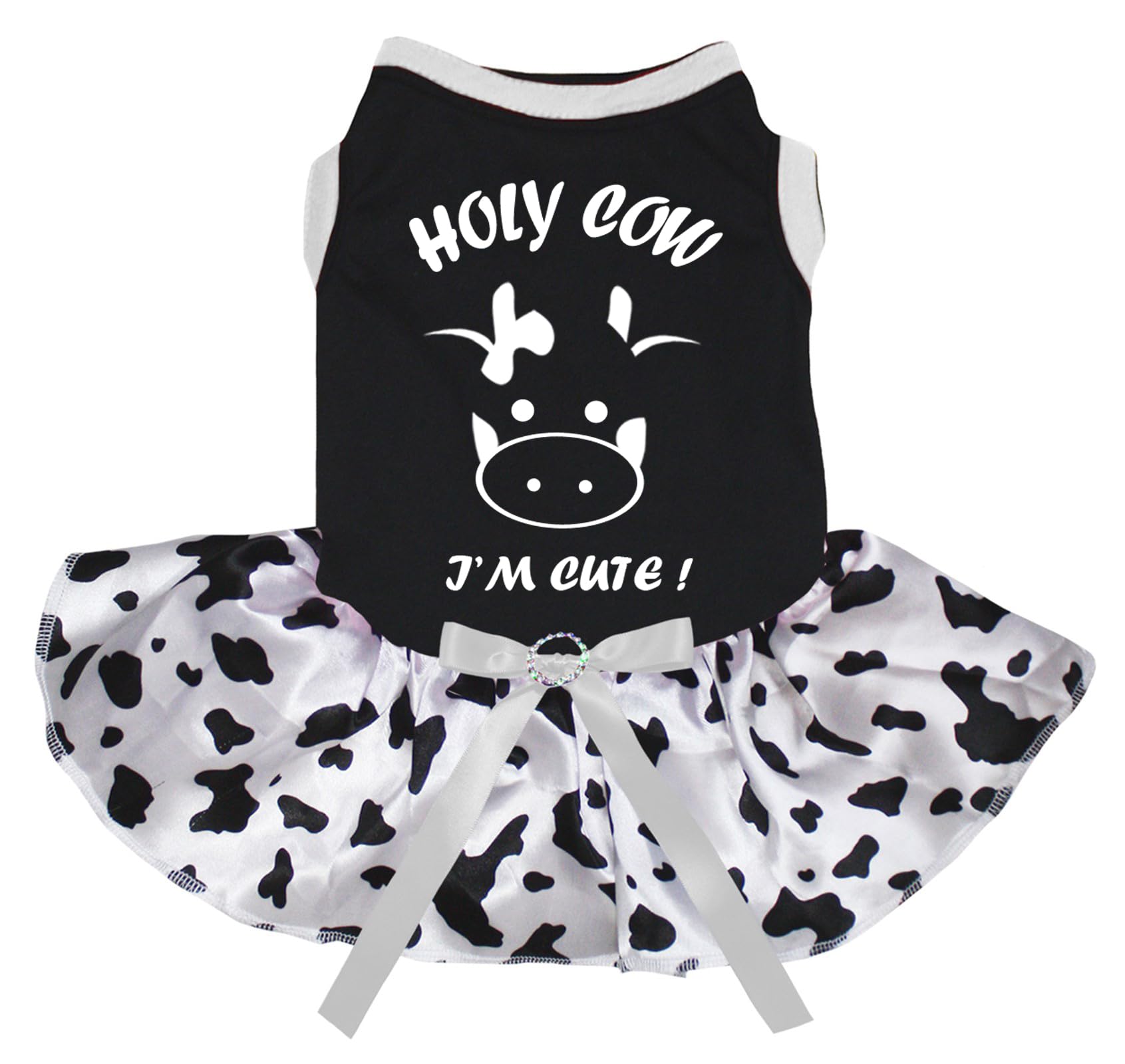 Robe pour chien noire et blanche taille XS idéale pour les promenades en ville