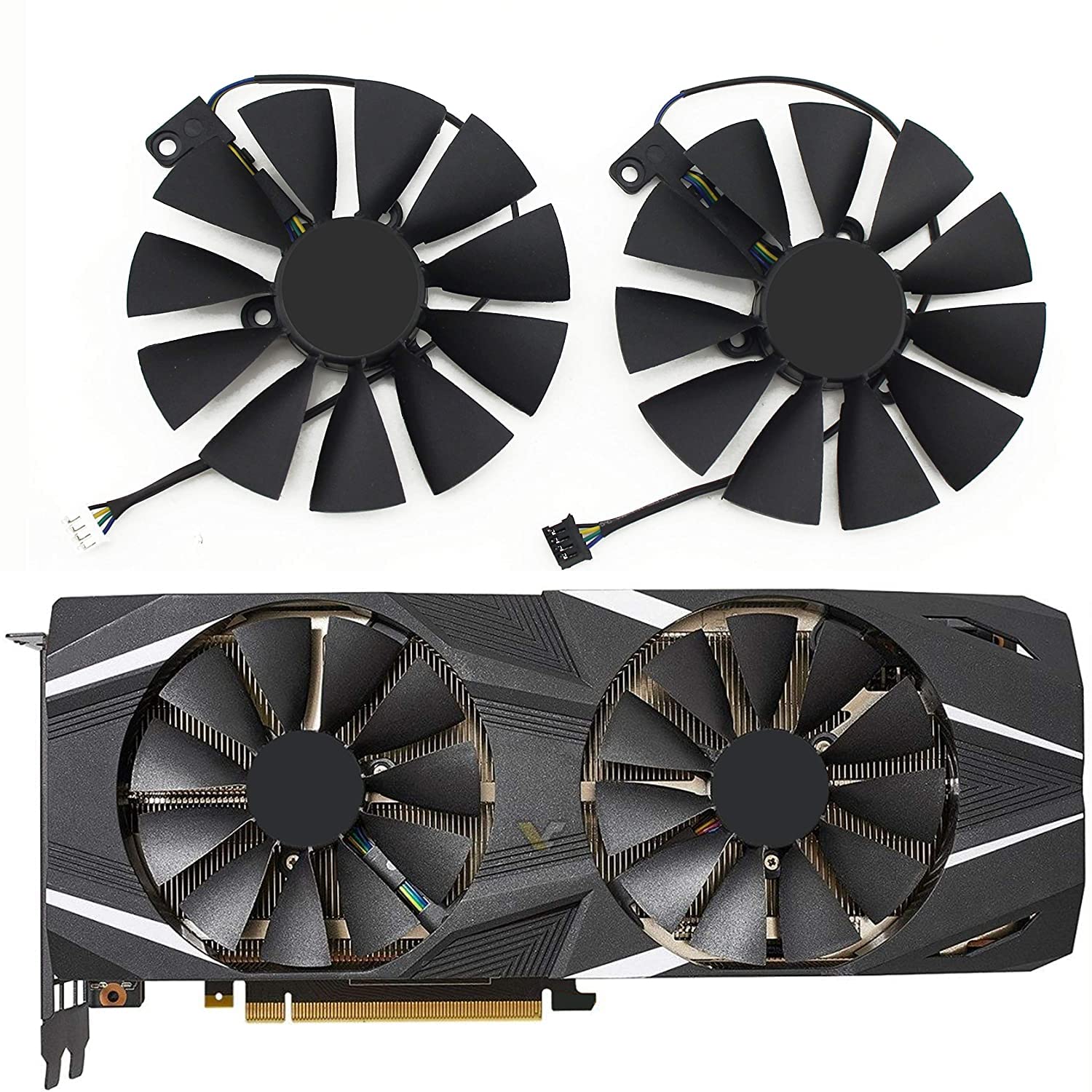 87 millimetri FDC10U12S9-C T129215SH 4Pin RTX 2060 2070 2080 GPU Card Cooler Fan per ASUS GeForce RTX2080Ti Gaming Card Fan (Fan-1 paio)