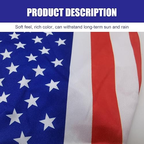 Miniatura 5 de ZBGUN 2 fundas protectoras para espejo retrovisor de automóvil, diseño de bandera estadounidense, cubierta protectora de poliéster, a prueba de