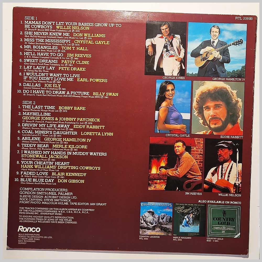 Various - Country Sunset - Ronco - RTL 2059B