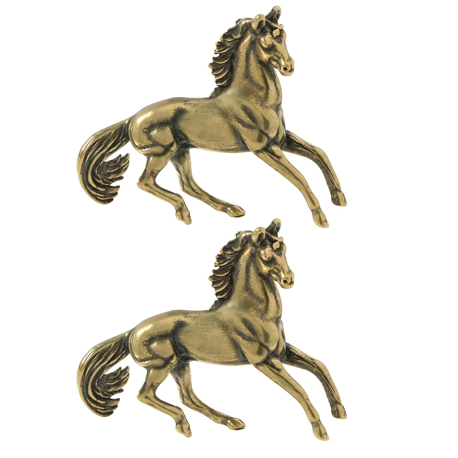 ZEPFJHE Metal Horse Statues Decorative Animal Statue Sculptures Fengshui Ornament for Offices Home Table Centerpieces Gift Animal Statue Sculpture