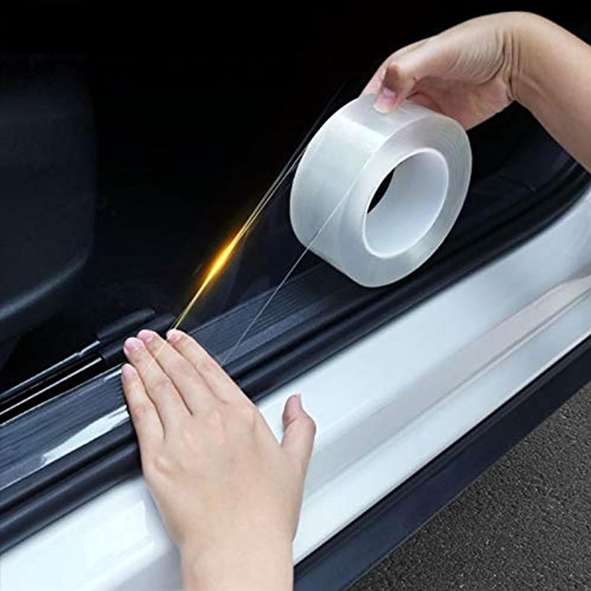 Sulfar High Gloss Transparent Anti-Scratch Door Edge Guard Scuff Plate Protection Waterproof Tape/PPF/Paint Protection Film (5cm x 500cm) (B0D26GL75P) Amazon Price History, Amazon Price Tracker