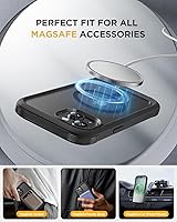 Vista 297 de Miracase Funda magnética para iPhone 14 de 6.1 pulgadas, protector de pantalla de vidrio templado integrado + protector de lente, compatible