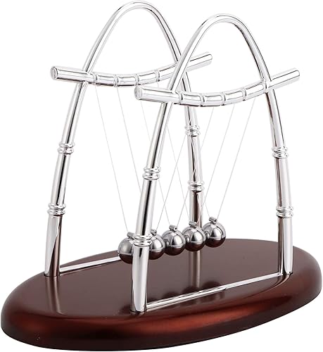 FIYO Newton's Cradle - Pelota de equilibrio de Newton, bolas de equilibrio estilo U, mini bolas de acero pequeñas, adornos de péndulo de ciencia de